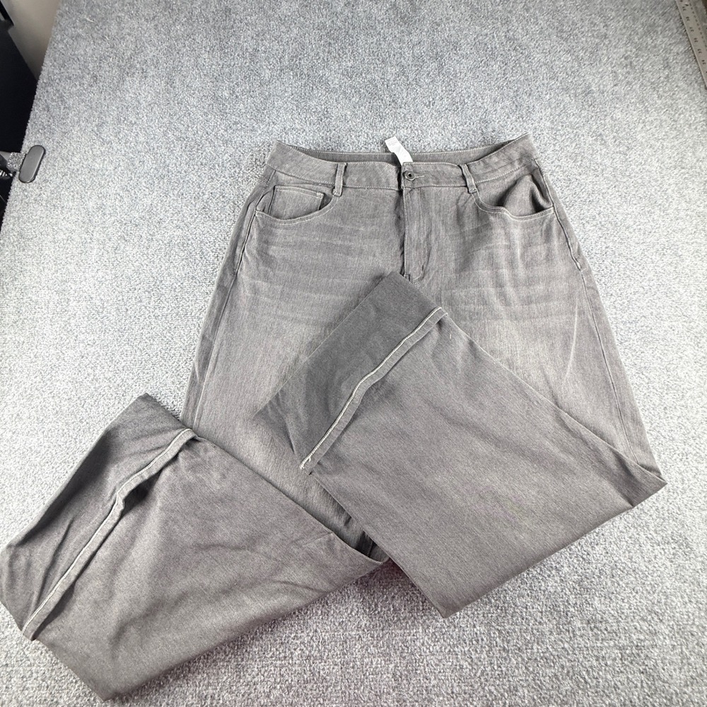 Halara Gray Wide Leg High Waisted Relaxed Fit Pants XL Regular 02689558